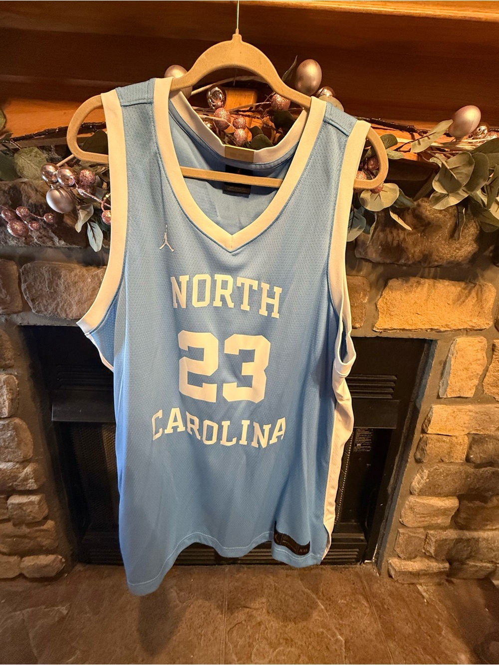 Jordan Brand North Carolina #23 Light Blue Basketball Jersey